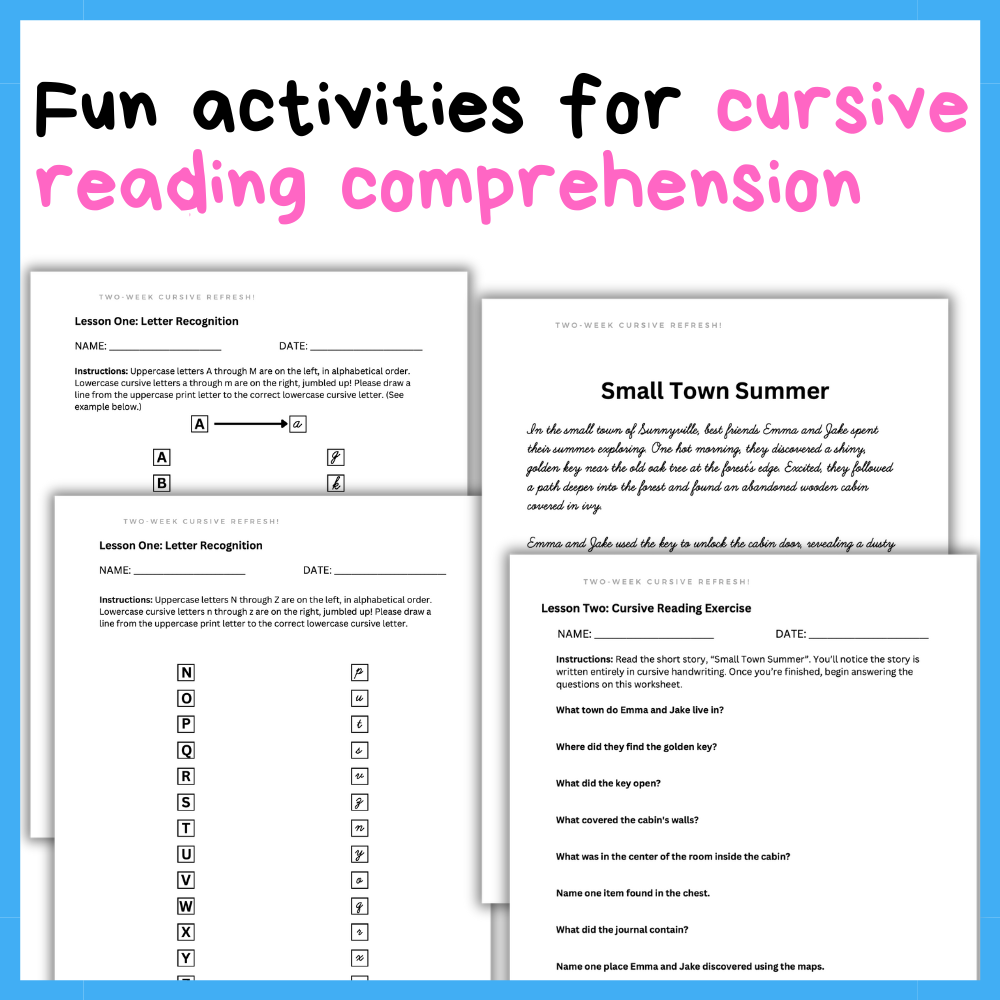 10-Day Cursive Refresh (Mini-Curriculum)