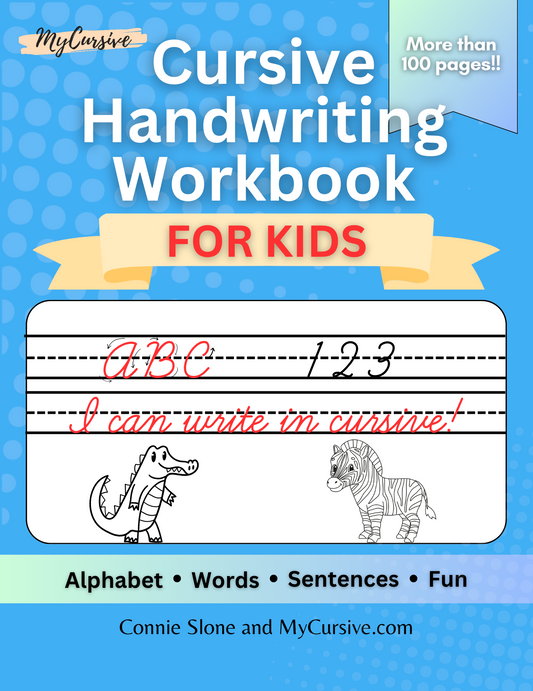 Digital Cursive Handwriting Workbook for Kids!